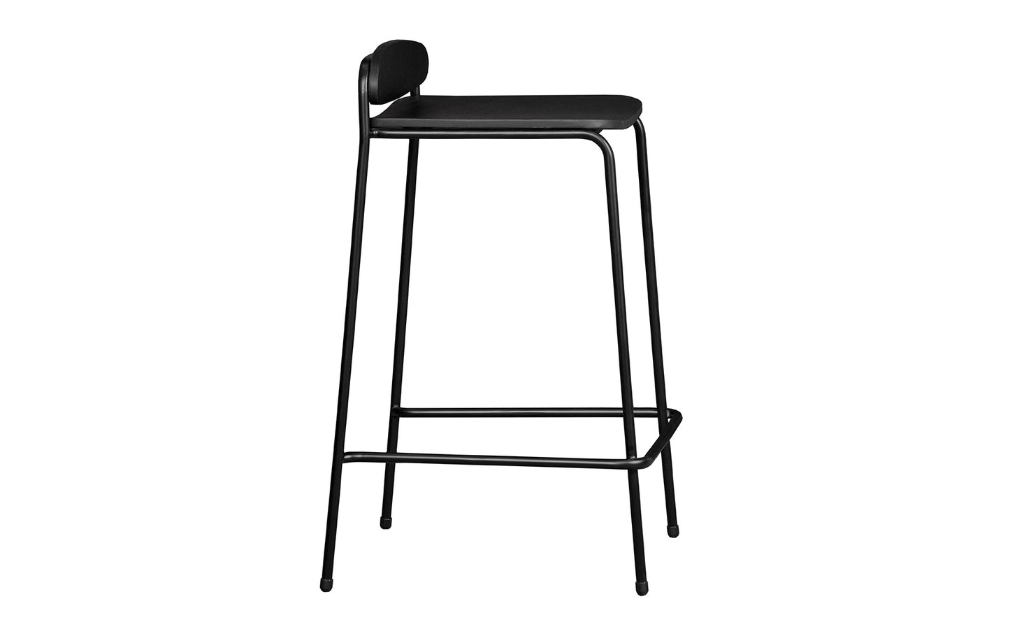 Kami Stackable Bar Stool - Black