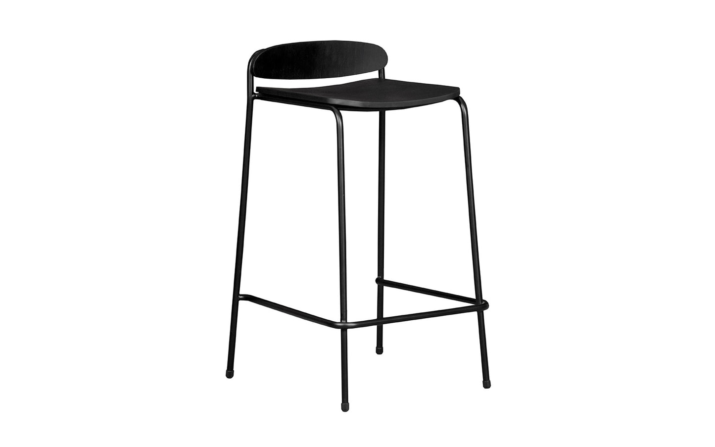 Kami Stackable Bar Stool - Black