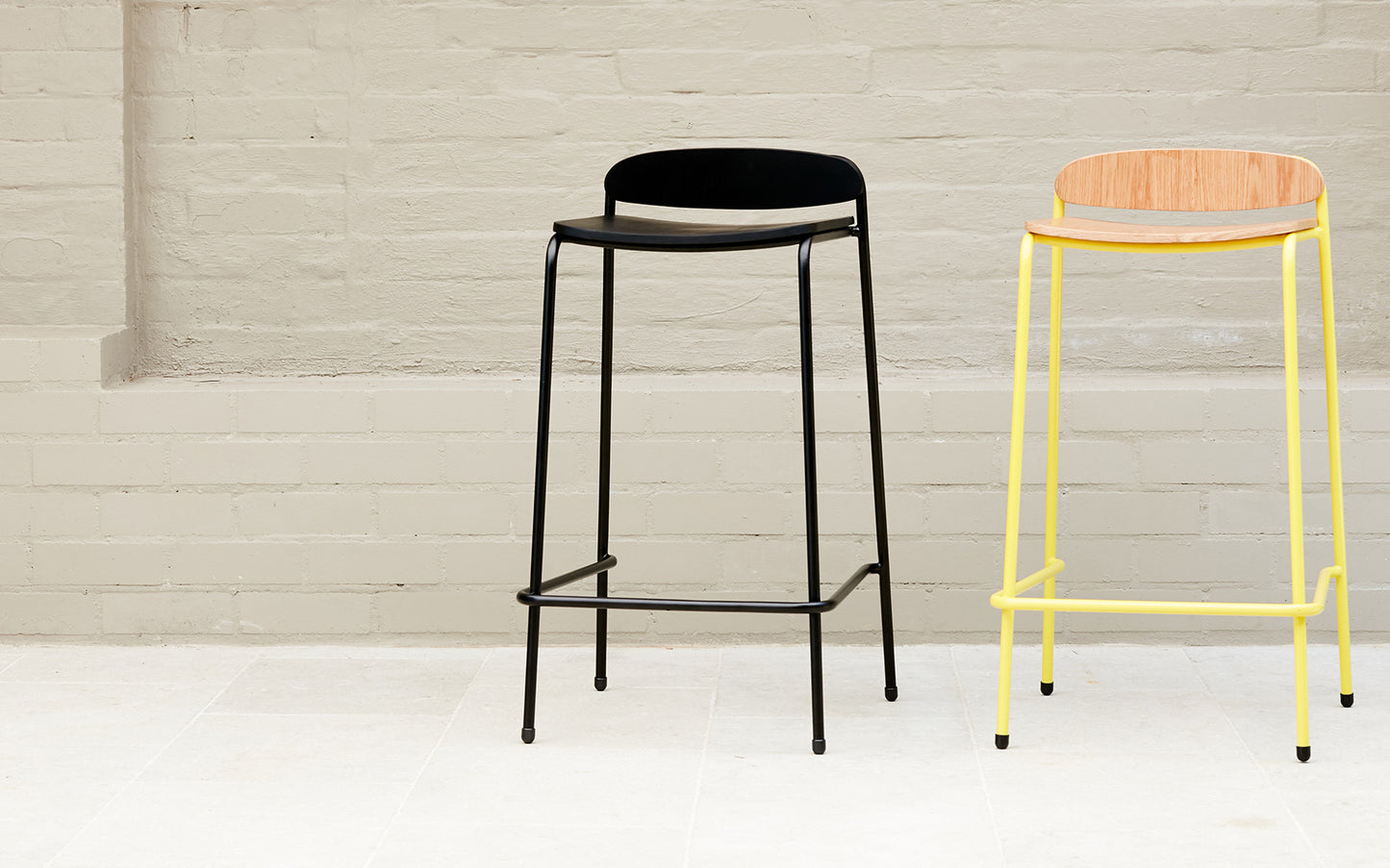 Kami Stackable Bar Stool - Black