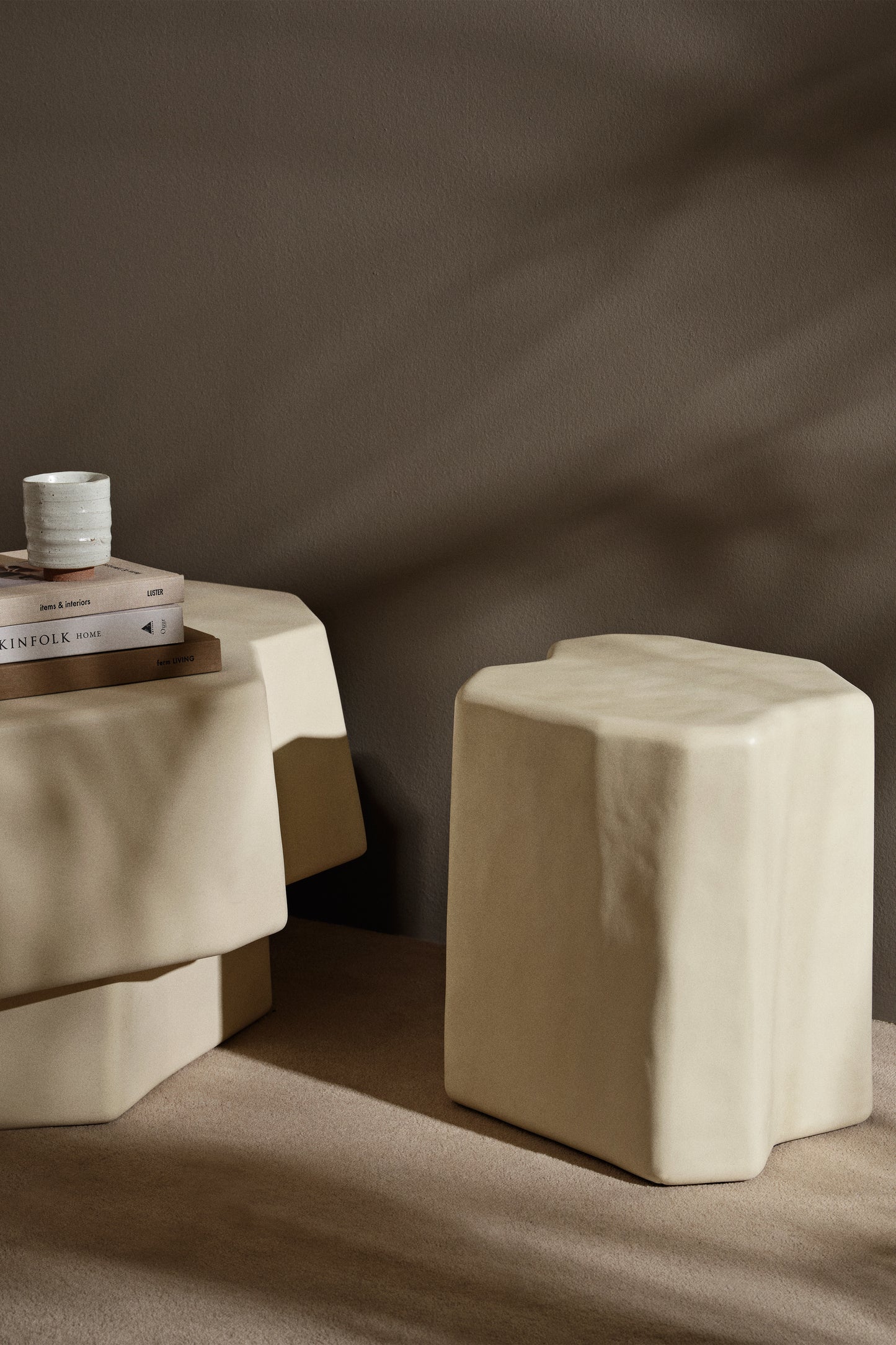 Staffa Stools Ivory by fermLIVNG