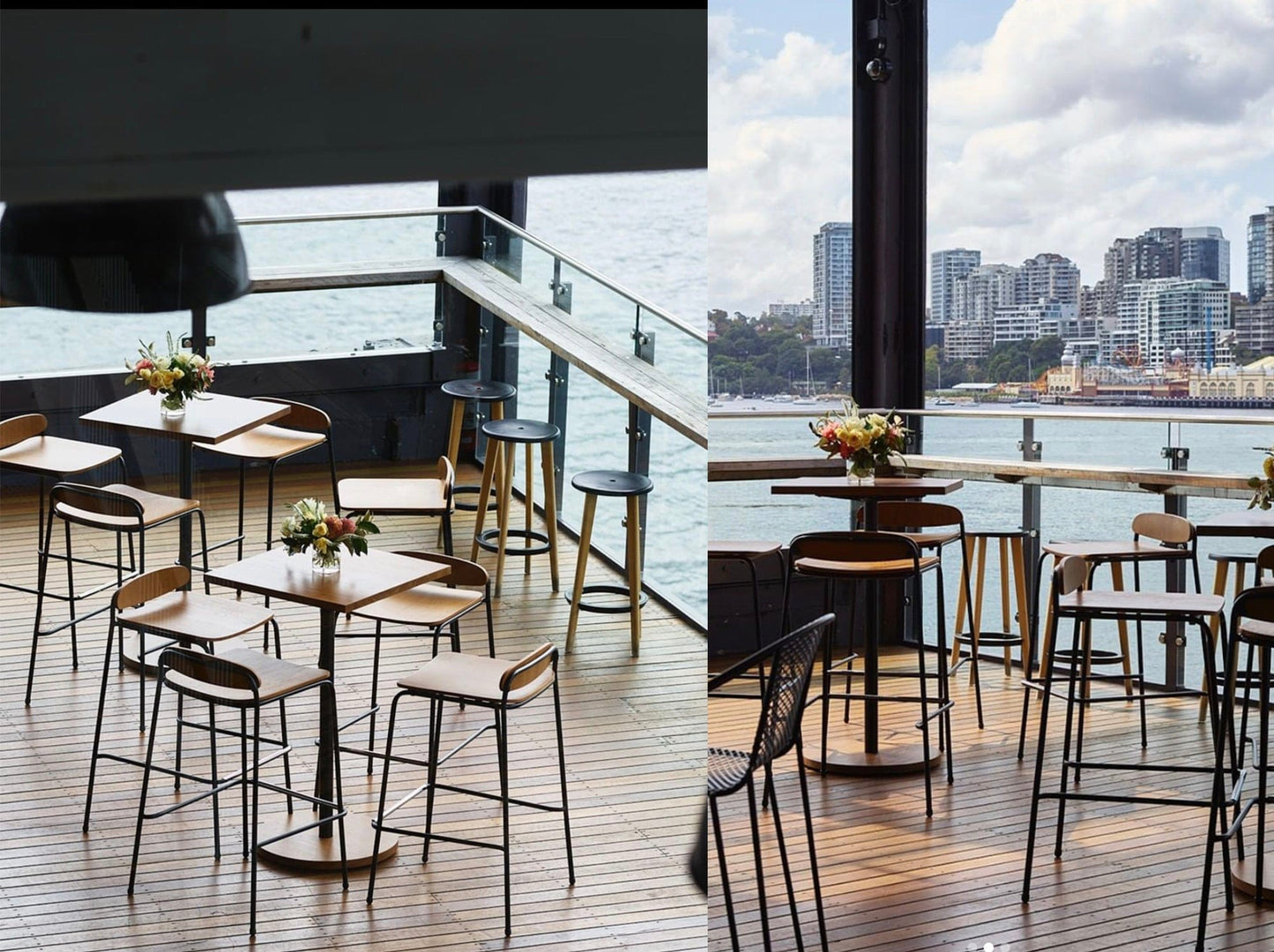 Kami Stackable Bar Stool - Black