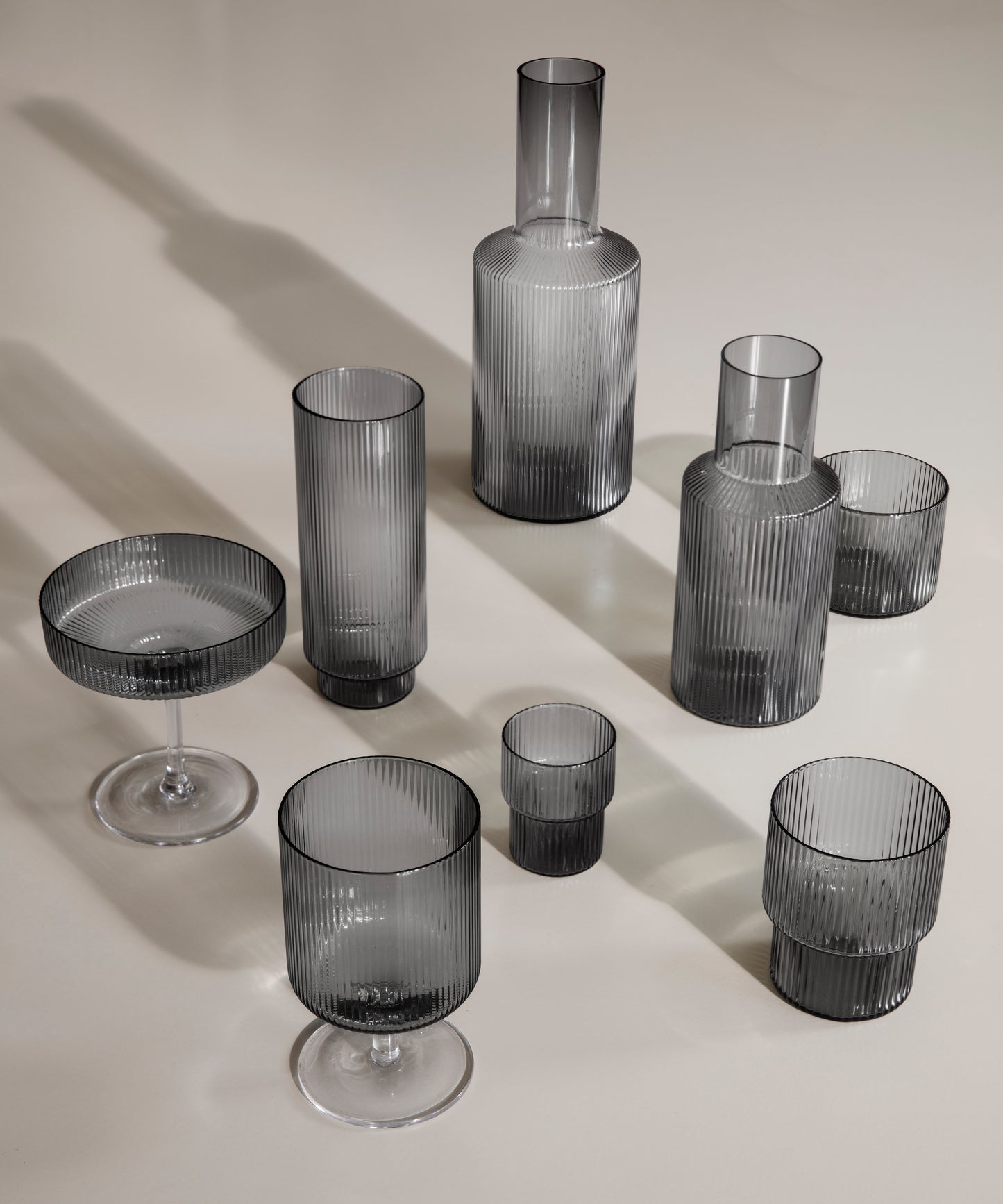 Ripple Carafe with Lid, Small by ferm LIVING (Set of 2)
