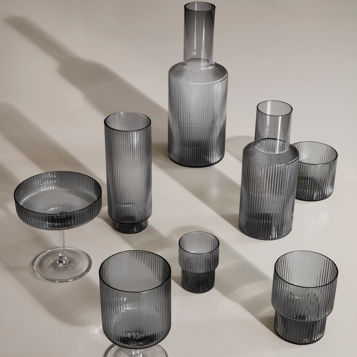 Ripple Long Drink Glasses (Set of 4) by ferm LIVING