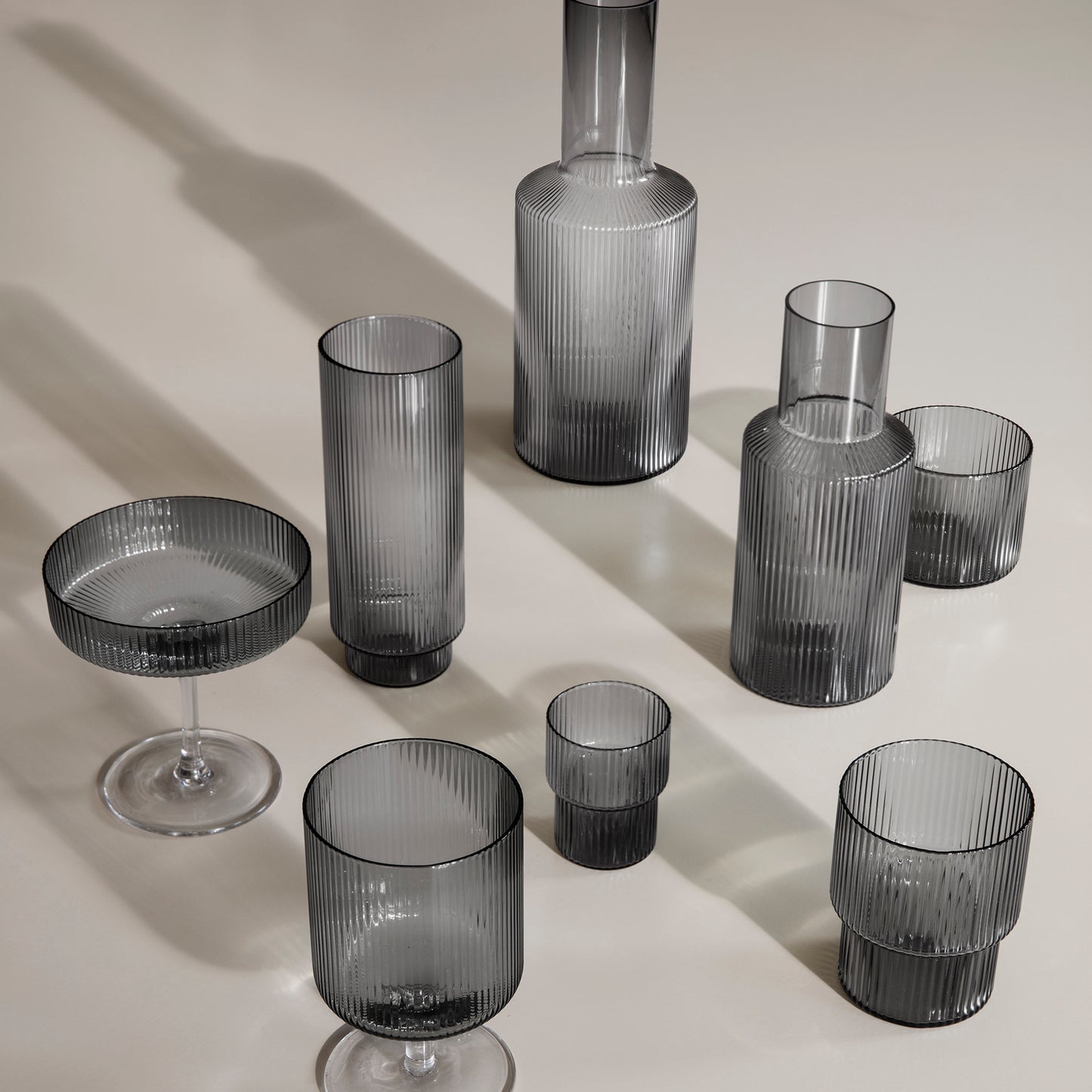 Ripple Champagne Saucers (Set of 2) by ferm LIVING