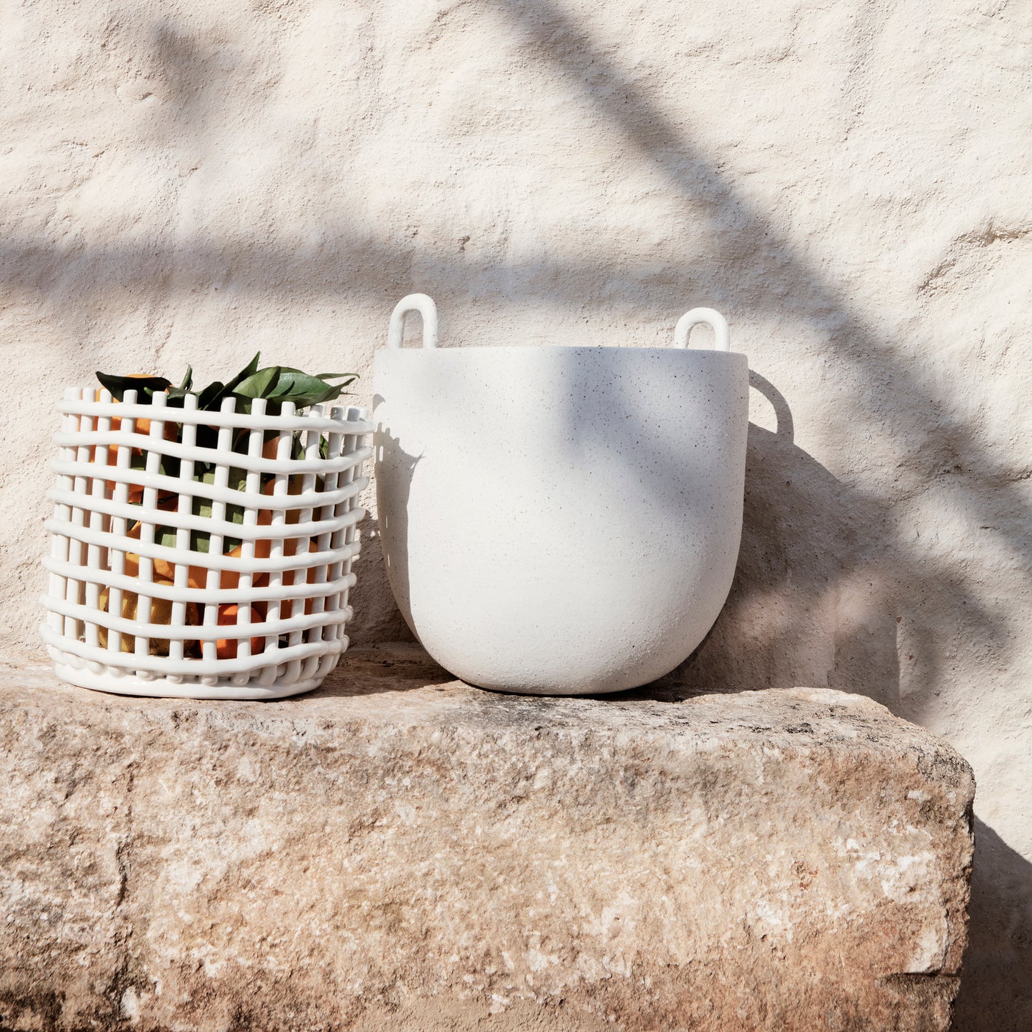 Ceramic Basket - Large by ferm LIVING