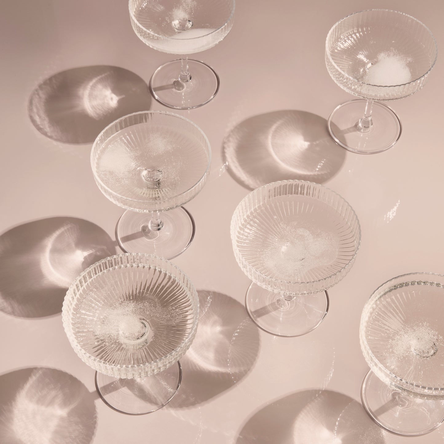 Ripple Champagne Saucers (Set of 2) by ferm LIVING