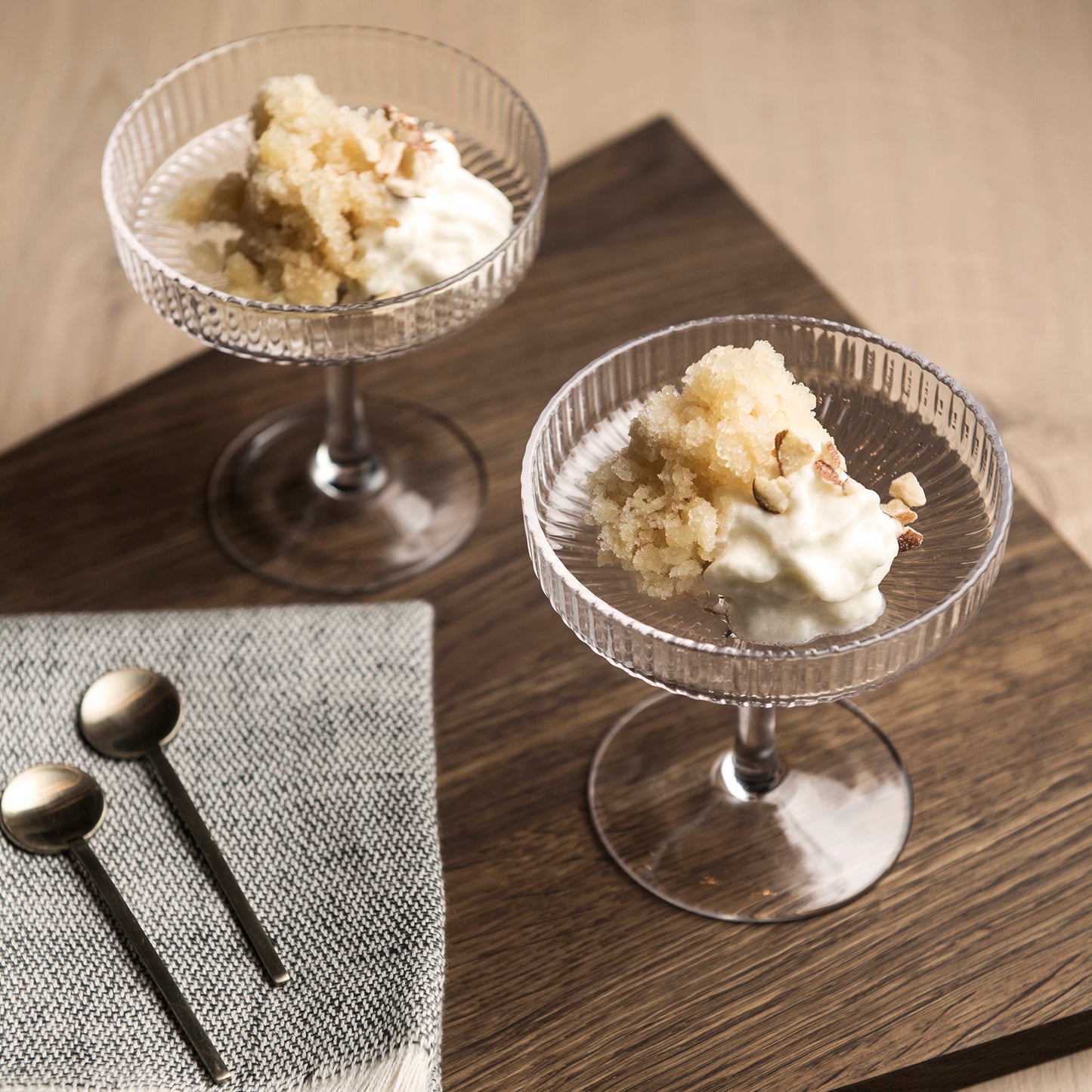 Ripple Champagne Saucers (Set of 2) by ferm LIVING