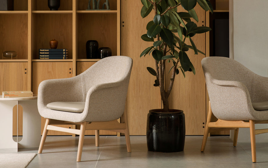 Harbour Lounge Chair, Wooden Base by Menu / Audo Copenhagen