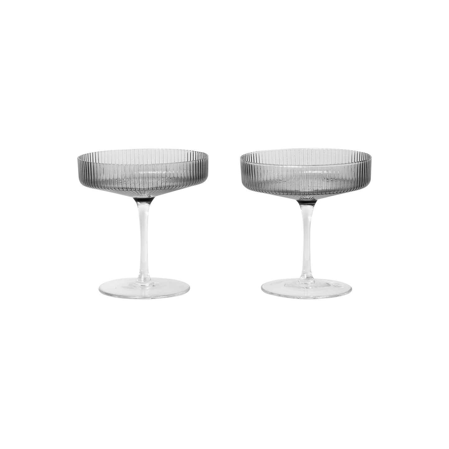Ripple Champagne Saucers (Set of 2) by ferm LIVING