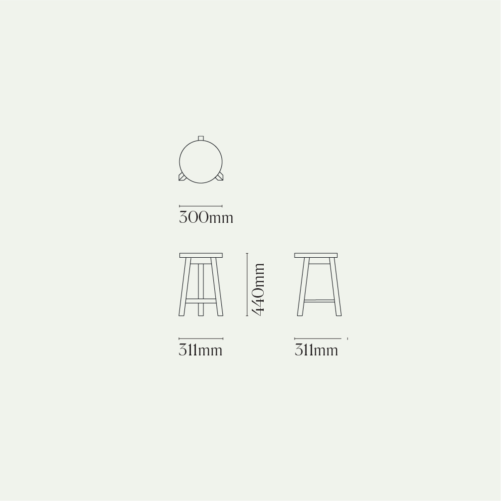 Stool Two (Light Ash) by Another Country