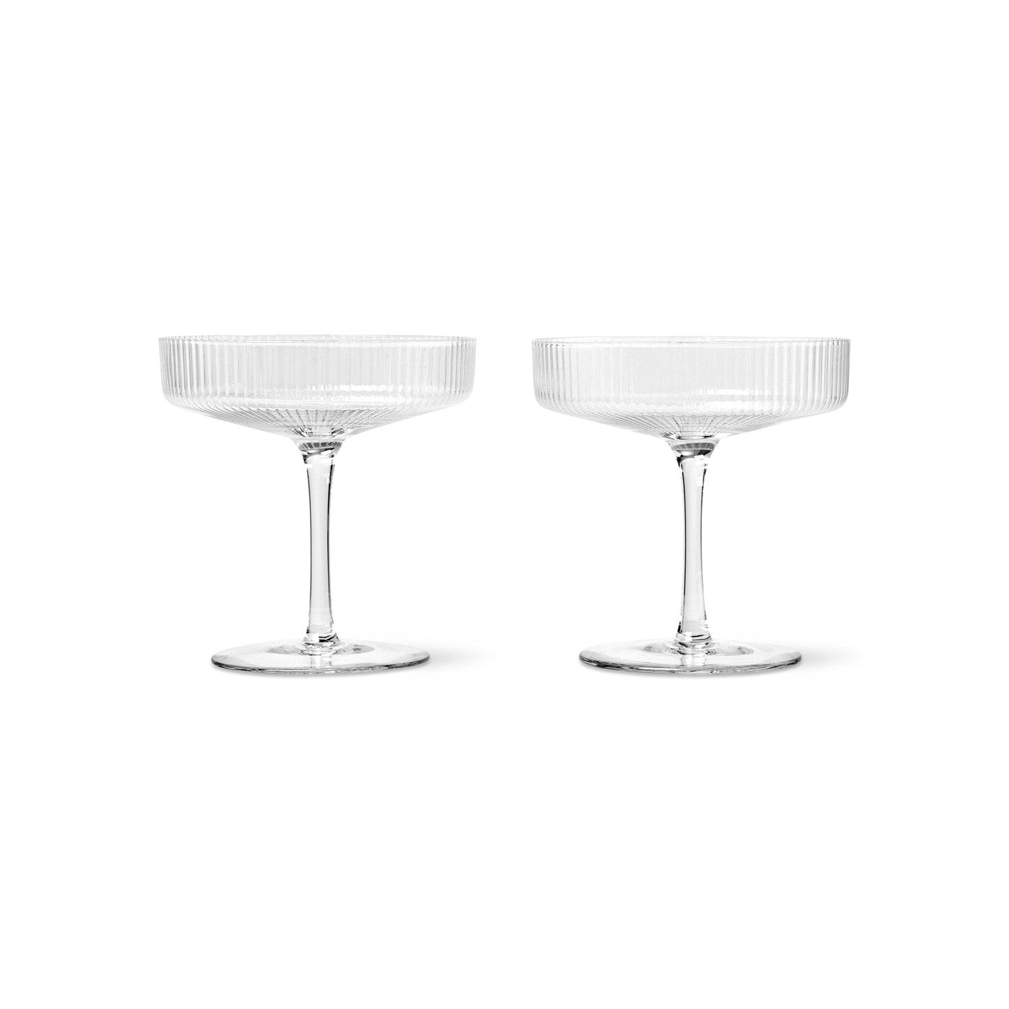 Ripple Champagne Saucers (Set of 2) by ferm LIVING
