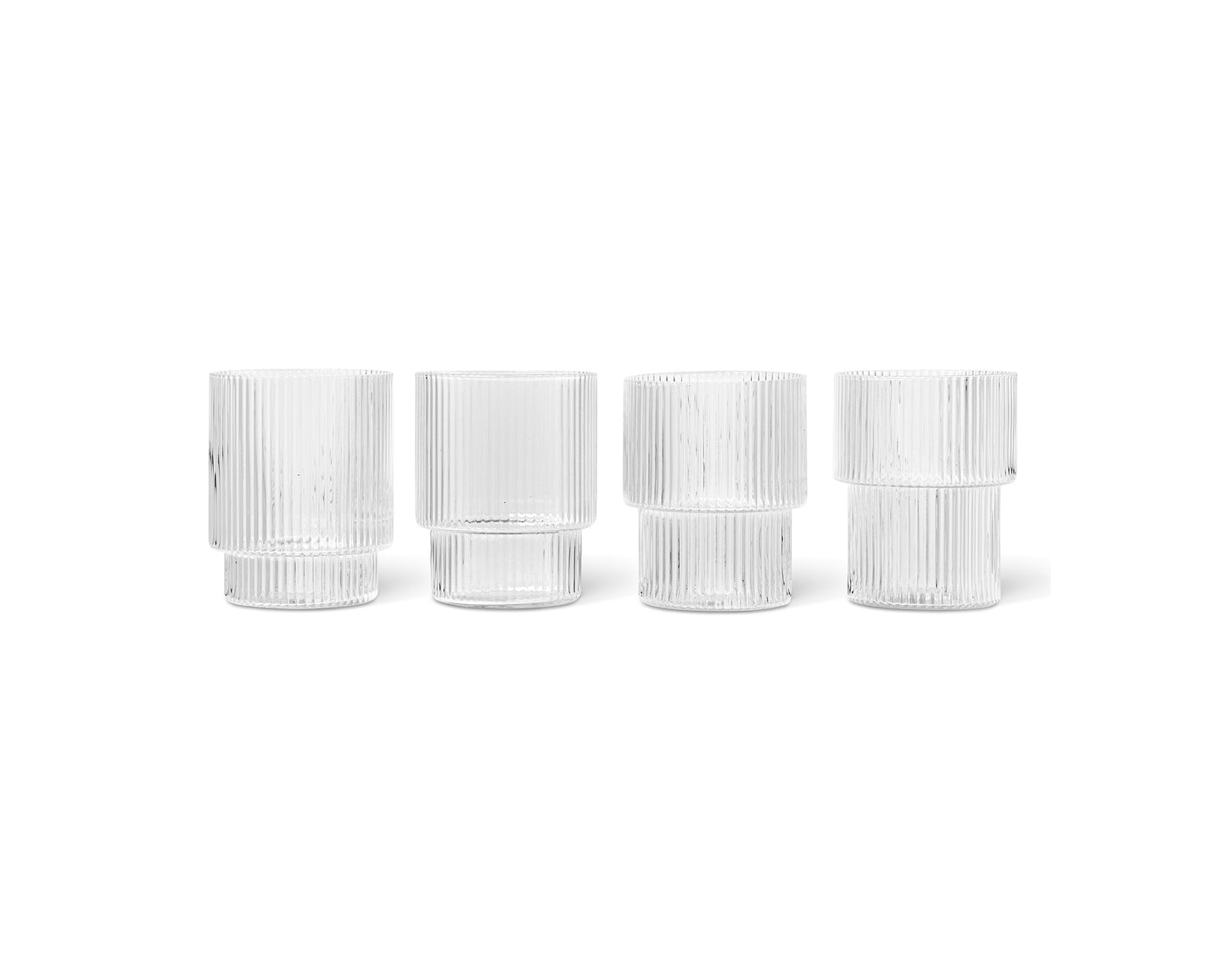 Ripple Glasses (Set of 4) by Ferm LIVING
