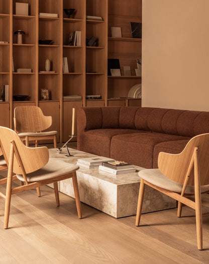 Penguin Wooden Lounge Chair (Upholstered) by Audo Copenhagen