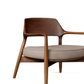 Walnut Lamont Chair Danish Armchair with Materialized Pumice Vinyl Seatpad