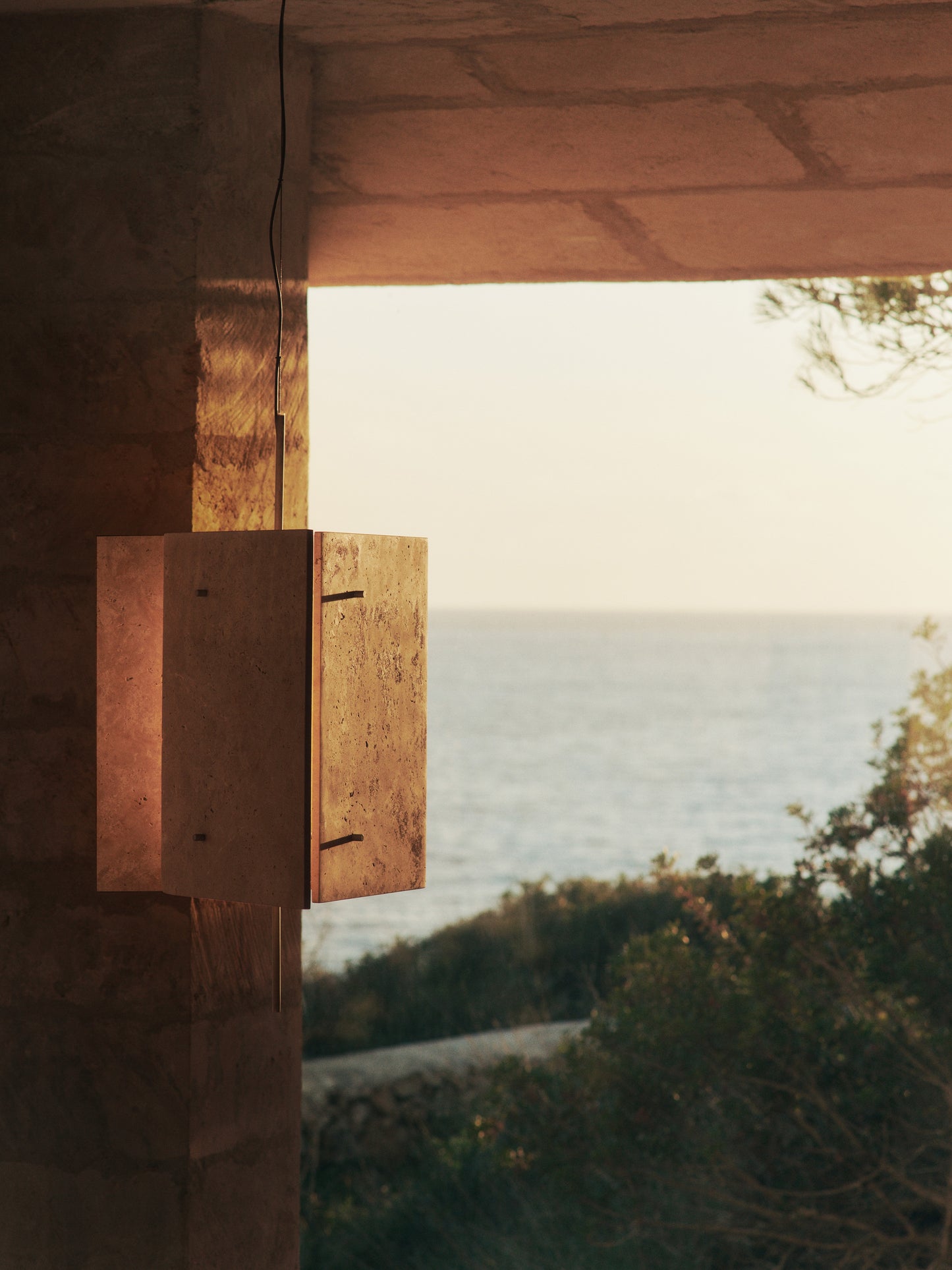 Oeste Pendant Lamp Travertine by ferm LIVING