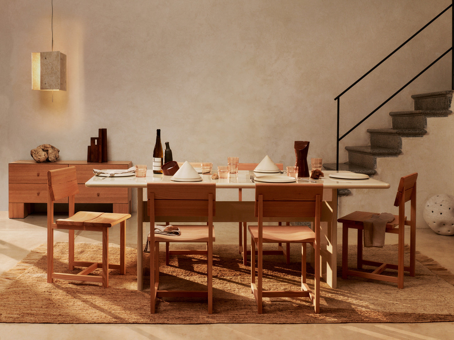 Oeste Pendant Lamp Travertine by ferm LIVING