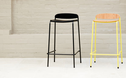 Kami Stackable Bar Stool - Black