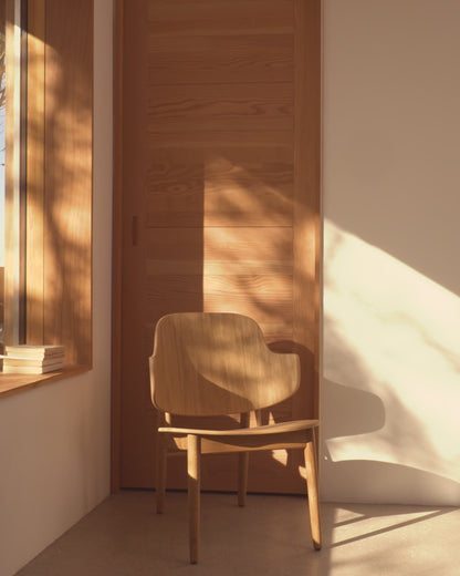 Penguin Wooden Lounge Chair (Upholstered) by Audo Copenhagen