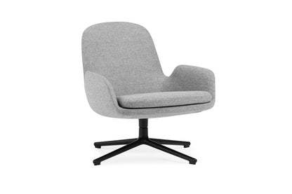Era Lounge Chair Low, Black Swivel by Normann Copenhagen