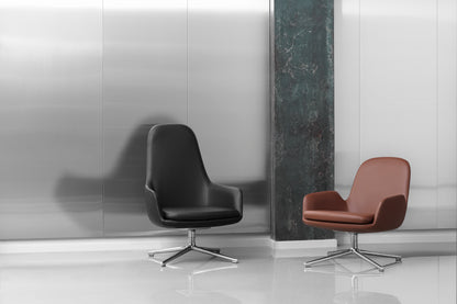 Era Lounge Chair Low, Black Swivel by Normann Copenhagen