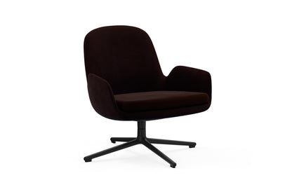 Era Lounge Chair Low, Black Swivel by Normann Copenhagen