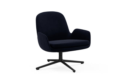 Era Lounge Chair Low, Black Swivel by Normann Copenhagen