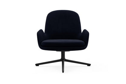 Era Lounge Chair Low, Black Swivel by Normann Copenhagen