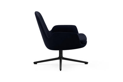 Era Lounge Chair Low, Black Swivel by Normann Copenhagen
