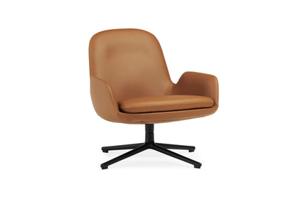 Era Lounge Chair Low, Black Swivel by Normann Copenhagen