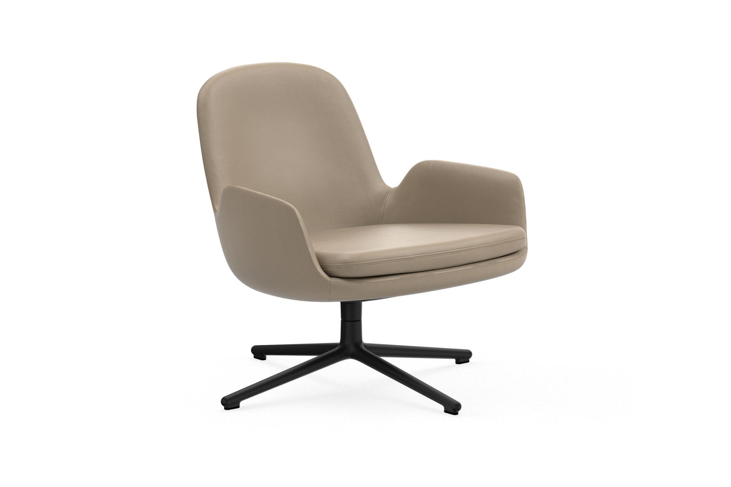 Era Lounge Chair Low, Black Swivel by Normann Copenhagen