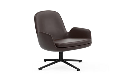 Era Lounge Chair Low, Black Swivel by Normann Copenhagen