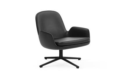 Era Lounge Chair Low, Black Swivel by Normann Copenhagen
