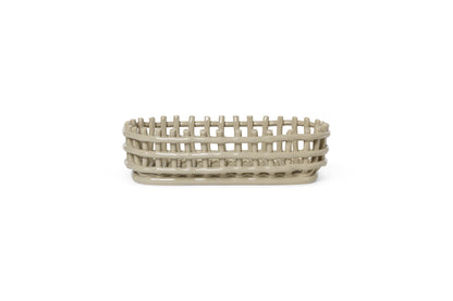 Ceramic Basket - Oval by ferm LIVING